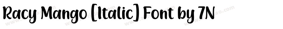 Racy Mango [Italic] Font by 7NTypes字体转换